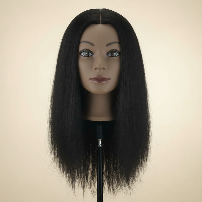 Afro Mannequin Heads for Braiding Maniquí Hair Dolls Real Human Training Hairdresser Model Natural Women's Hairdressing Kit Wigs
