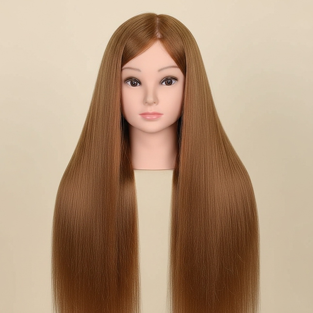 New Female Mannequin Training Doll Head With 70% Real Hair For Hairsyles Hairdressing Cosmetology Dolls Head With Stand Tripod