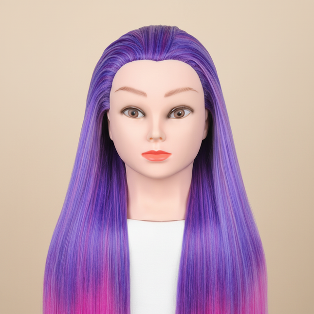 long Synthetic hair Mannequin Head With Adjustable Wig Tripod Stand Holder Model With Manikin Head Styling Hairdresser Training