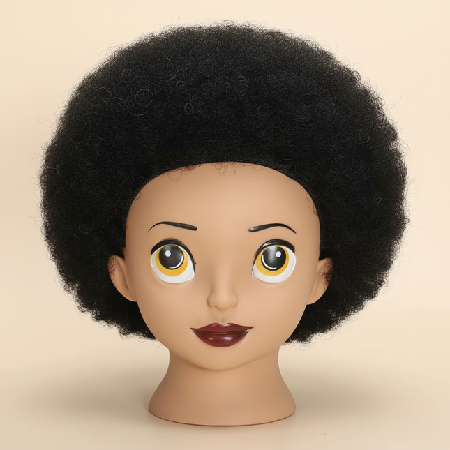 Children's Mannequin Head Cartoon Doll Head Model Practice Hair Braiding Makeup Doll Head Simulation Model Hair Explosion Head