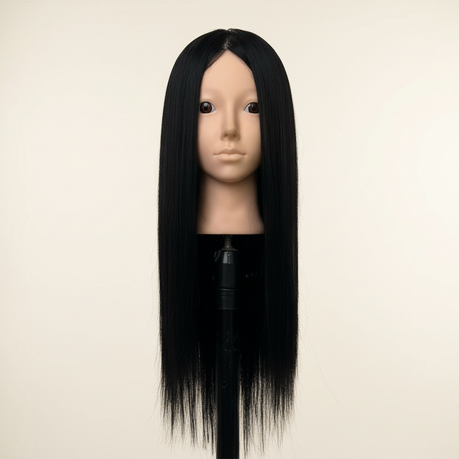 Manikin Head for Braiding Practice with 95% Human Hair | Mannequin Head for Styling, Hairdresser Training & Long Hair Doll Model