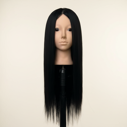Manikin Head for Braiding Practice with 95% Human Hair | Mannequin Head for Styling, Hairdresser Training & Long Hair Doll Model