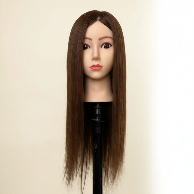 Manikin Head for Braiding Practice with 95% Human Hair | Mannequin Head for Styling, Hairdresser Training & Long Hair Doll Model