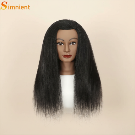 2025 New Afro Mannequin Head 100% Real Hair Traininghead Styling Head Braid Hair Dolls Head for Practicing Cornrows and Braids