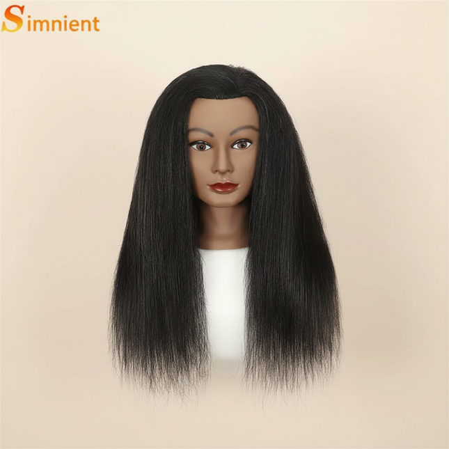 2025 New Afro Mannequin Head 100% Real Hair Traininghead Styling Head Braid Hair Dolls Head for Practicing Cornrows and Braids