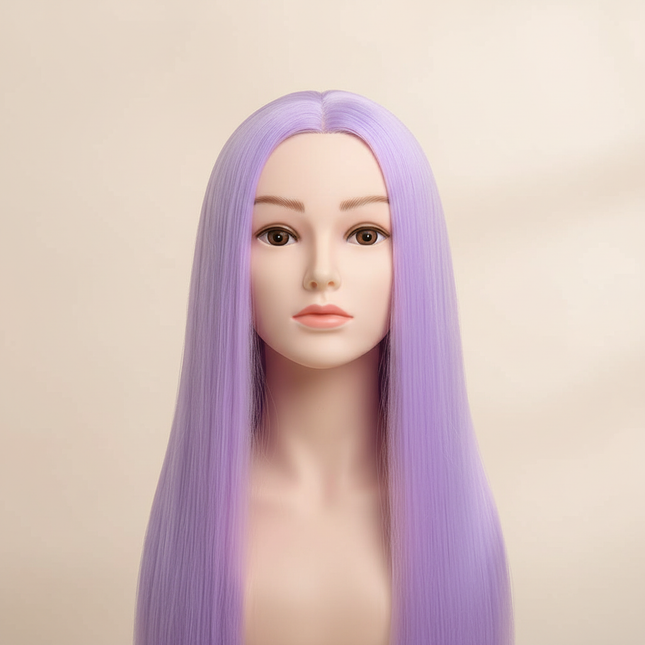 Wig Head With Hair Small Mannequin Head For Beginner Hair Styling Pvc Doll Head For Hairdresser Practice Styling With Head Stand