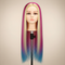 New Mannequin Head With Synthetic Hair 24'' Styling Makeup Training Head Manikin Cosmetology Hairdressing Dolls Head With Stand