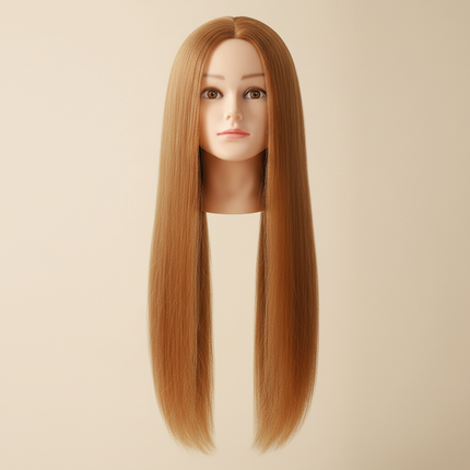 Professional Styling Head Mannequin Hairdresser Human Hair Mix Synthetic Hair Doll Head To Practice Hairstyles Wig Stand Tripod