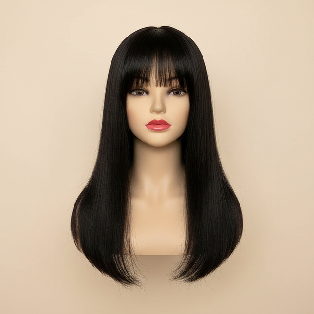 100% Human Hair Mannequin Head Natural Black Color Practice Training Model For Hairdresser Professional Can Be Ironed MUXI IDO