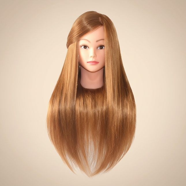 85%Real Hair Doll Head For Hairstyle Professional Training Head Kit Mannequin Head Styling To Practice Hot Curl Iron Straighten