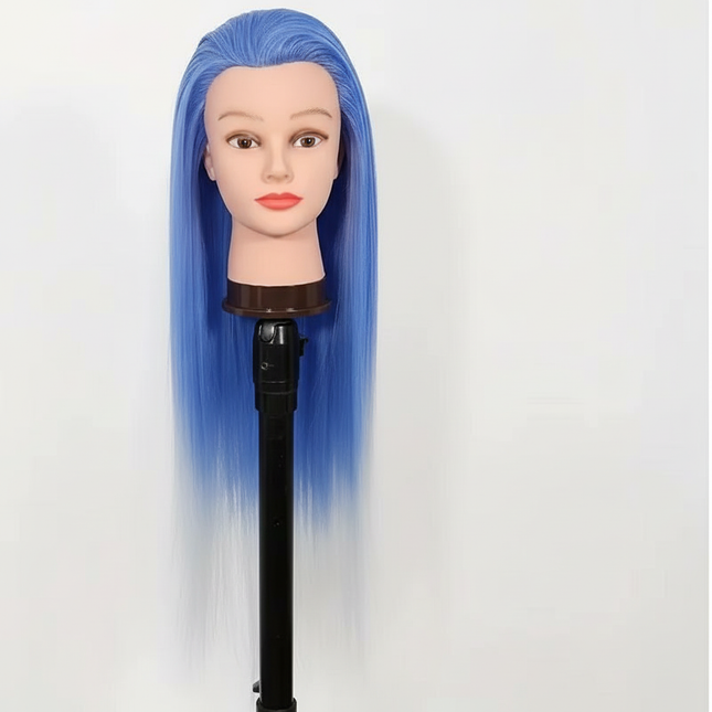 Colorful  28" Mannequin Head Hair Styling Training Braiding Manikin Cosmetology Synthetic Hair For Hairdresser,Free Clamp Hold