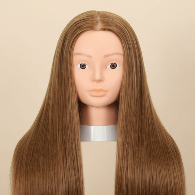 Mannequin Head 80% Real Human Hair Styling Hair Mannequin Head Human Hair to Practice Hair and Makeup Hairdresser Head With Gift