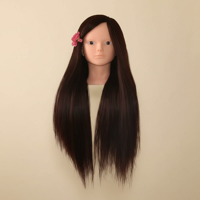 Hairdressing Hairdresser Styling Tool  60cm Straight Hair Training Mannequins Head For Makeup Hair braiding Practice Salon Head