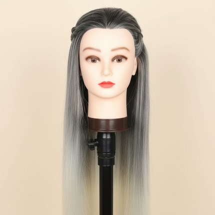 Colorful  28" Mannequin Head Hair Styling Training Braiding Manikin Cosmetology Synthetic Hair For Hairdresser,Free Clamp Hold