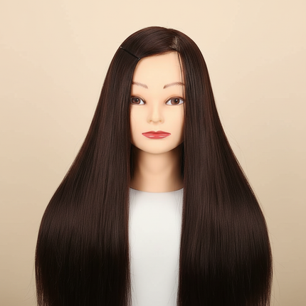 New 70CM Mannequin Heads With Synthetic Hair For Hair Training Styling Solon Hairdresser Dummy Doll Heads For Practice Hairstyle