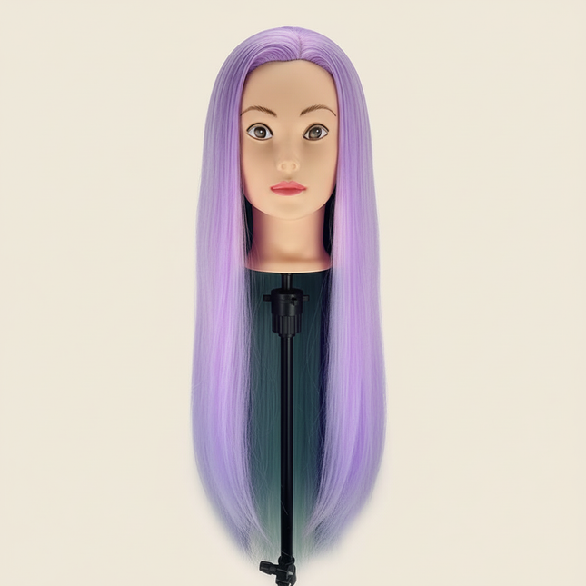 70Cm 100% High Temperature Fiber Blonde Hair Mannequin Head Training Head For Hairstyles Braid Hairdressing Manikin Doll Head