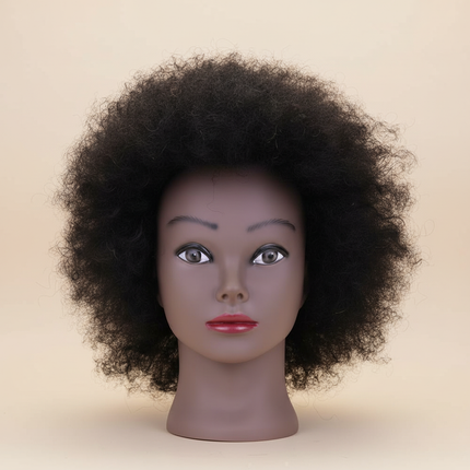 Afro Mannequin Heads for Braiding Maniquí Hair Dolls Real Human Training Hairdresser Model Natural Women's Hairdressing Kit Wigs