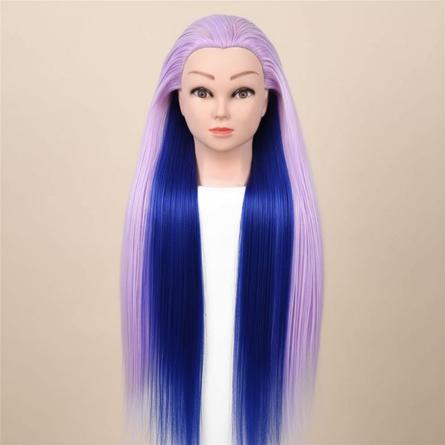 long Synthetic hair Mannequin Head With Adjustable Wig Tripod Stand Holder Model With Manikin Head Styling Hairdresser Training