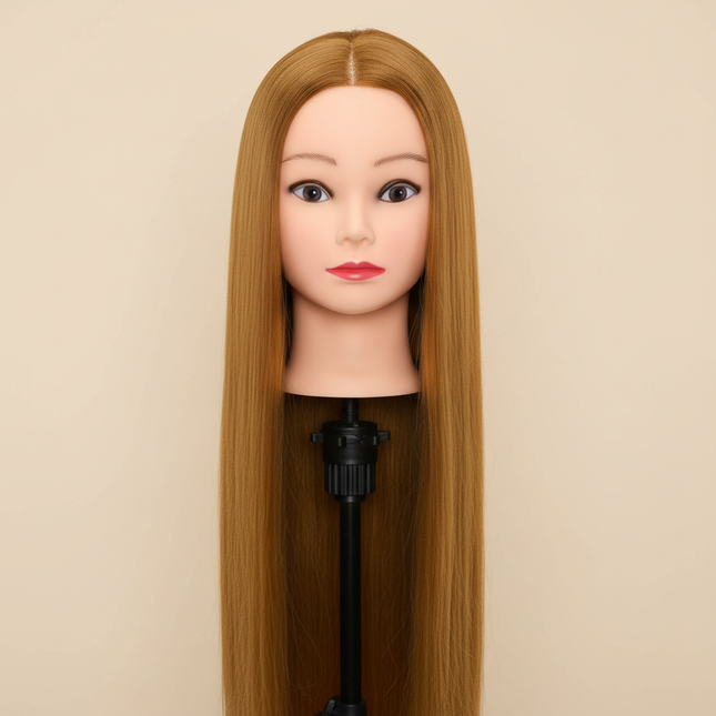 30inch 76cm Long Hair Mannequin Head With High temperature Synthetic Hiar Training Practice Trai Styling Professional Head