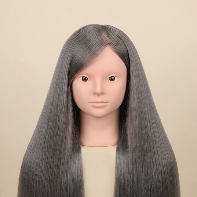 New Female Mannequin Training Doll Head With 70% Real Hair For Hairsyles Hairdressing Cosmetology Dolls Head With Stand Tripod