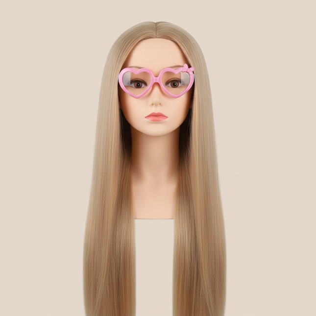 New Arrival Female 3D Blue Eye Blonde Gold Human Hair Mix Synthetic Professional Hot Curl Training Styling Head Mannequin Doll