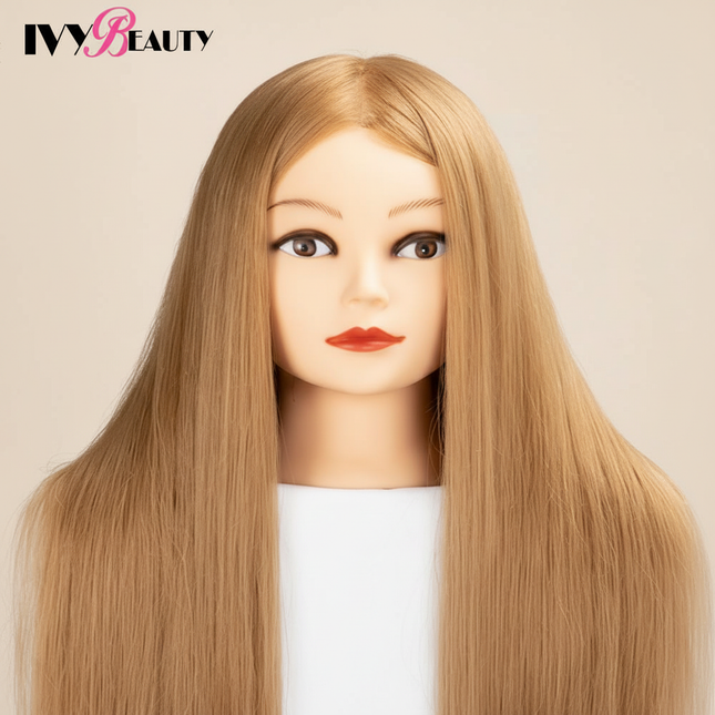 85% Real Human Hair Mannequin Head For Hair Training Styling Professional Hairdressing Cosmetology Dolls Head For Hairstyles