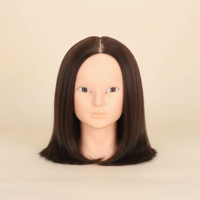 Mannequin Head Human Hair 26"-28" Female 80% Real Hair Mannequin Head Hair Styling Cosmetology  Doll Head for Hairdresser