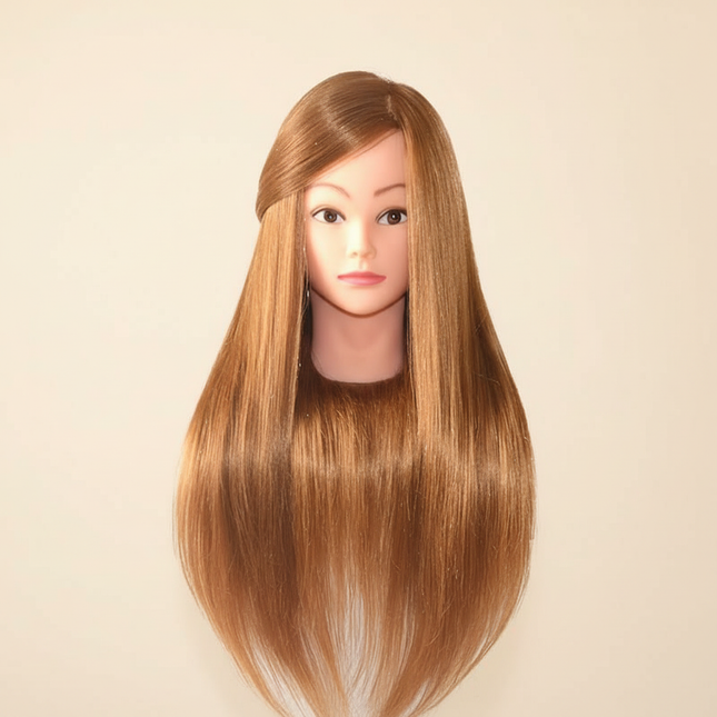 Doll Head For Hairstyle Practice 80%Real Hair Professional Training Head Kit Mannequin Head Styling  With Wig Stand Tripod Clamp