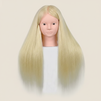 New Female Mannequin Training Doll Head With 70% Real Hair For Hairsyles Hairdressing Cosmetology Dolls Head With Stand Tripod