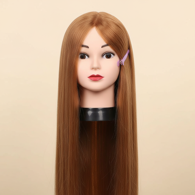 85% Real Human Hair Mannequin Heads For Curling Straighten Training Professional Solon Hairdresser Dummy Doll Heads For Hairstyl
