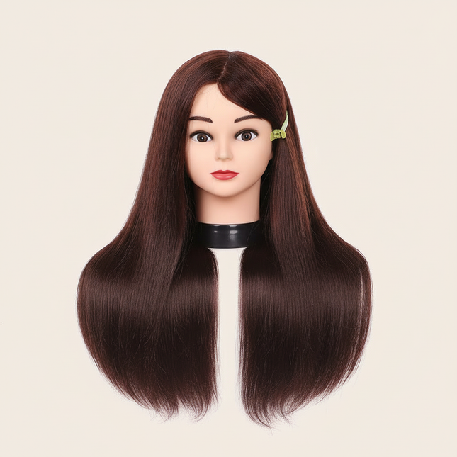 85% Real Human Hair Mannequin Heads For Curling Straighten Training Professional Solon Hairdresser Dummy Doll Heads For Hairstyl