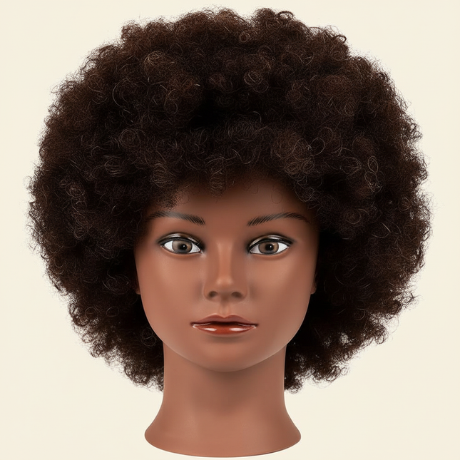 80% Real Hair Mannequin Head Training Head Cosmetology Doll Head Manikin Practice Head Hairdresser With Free Clamp Holder Female