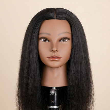 14inches African Mannequin Head With Real Hair Afro Heads Professional Styling Braiding Training Hairart Barber Hairdressing