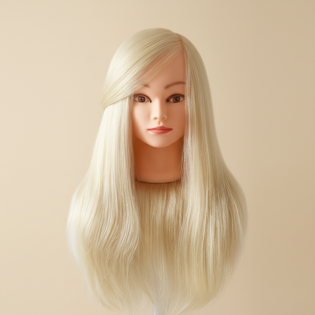 Doll Head For Hairstyle Practice 80%Real Hair Professional Training Head Kit Mannequin Head Styling  With Wig Stand Tripod Clamp