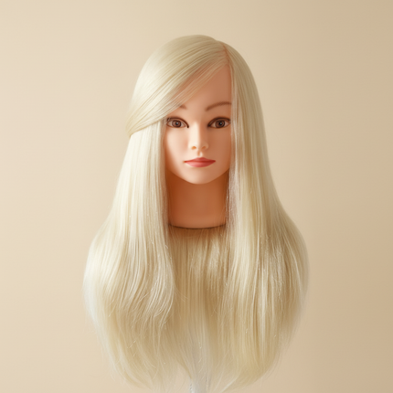 Doll Head For Hairstyle Practice 80%Real Hair Professional Training Head Kit Mannequin Head Styling  With Wig Stand Tripod Clamp