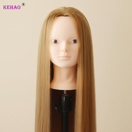 Training Head Kit For Hairstyles Mannequin Head With 100% Synthetic Hair Dressing Head Doll  With Clamp Wig Stand Tripod