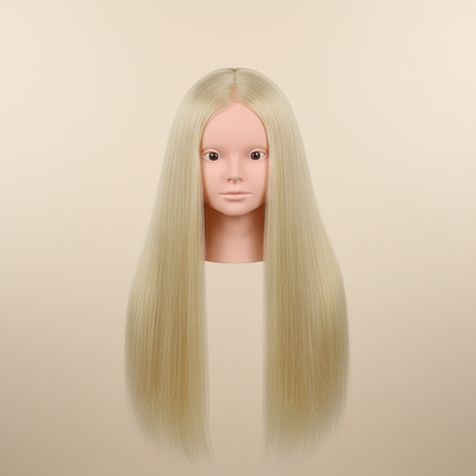 New Female Mannequin Training Doll Head With 70% Real Hair For Hairsyles Hairdressing Cosmetology Dolls Head With Stand Tripod