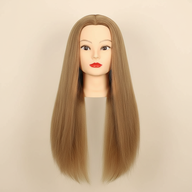 100% Real Human Hair Doll Head For Hairstyle Professional Training Head Kit Mannequin Head Styling To Practice Hot Curl Iron St