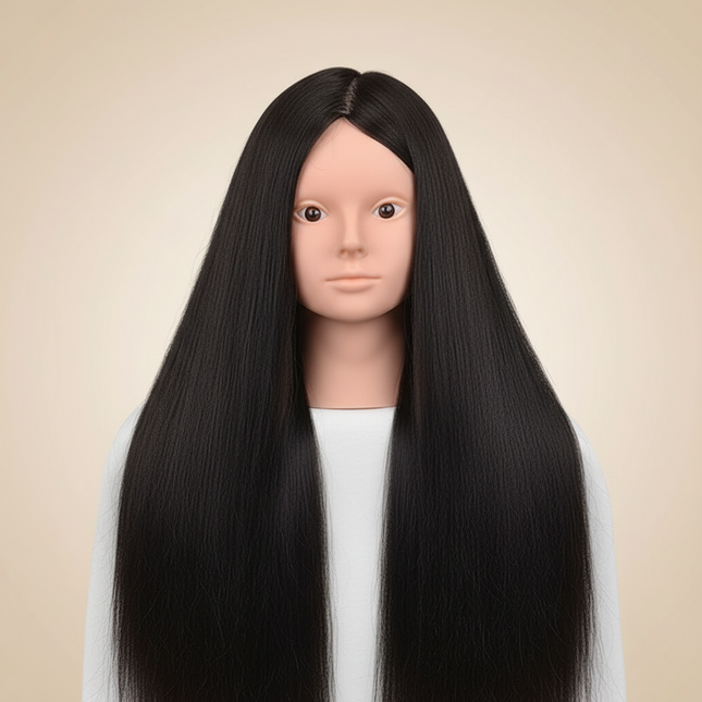 New Female Mannequin Training Doll Head With 70% Real Hair For Hairsyles Hairdressing Cosmetology Dolls Head With Stand Tripod
