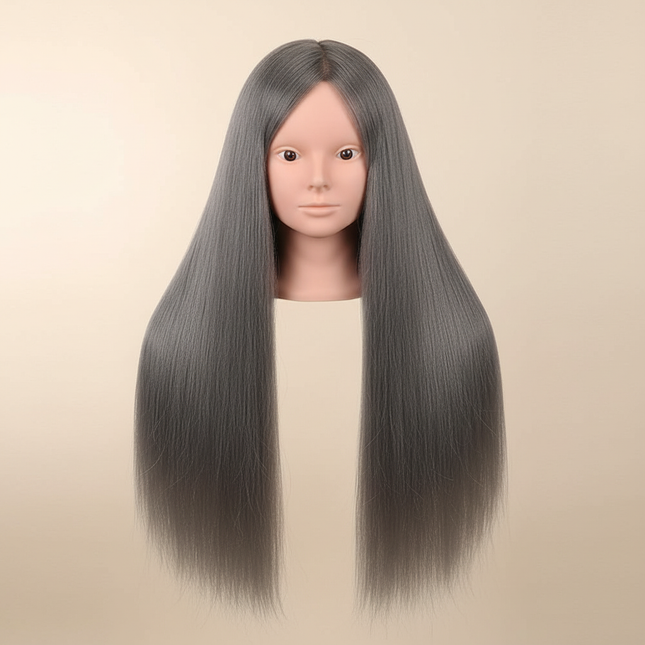 New Female Mannequin Training Doll Head With 70% Real Hair For Hairsyles Hairdressing Cosmetology Dolls Head With Stand Tripod