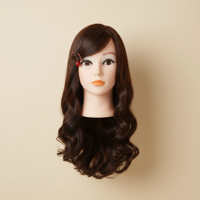 Professional Styling Head Mannequin Hairdresser Human Hair Mix Synthetic Hair Doll Head To Practice Hairstyles Wig Stand Tripod