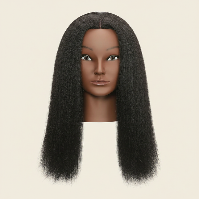 Afro Mannequin Heads for Braiding Maniquí Hair Dolls Real Human Training Hairdresser Model Natural Women's Hairdressing Kit Wigs