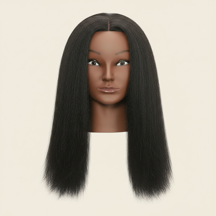 Afro Mannequin Heads for Braiding Maniquí Hair Dolls Real Human Training Hairdresser Model Natural Women's Hairdressing Kit Wigs