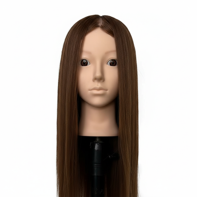 Manikin Head for Braiding Practice with 95% Human Hair | Mannequin Head for Styling, Hairdresser Training & Long Hair Doll Model
