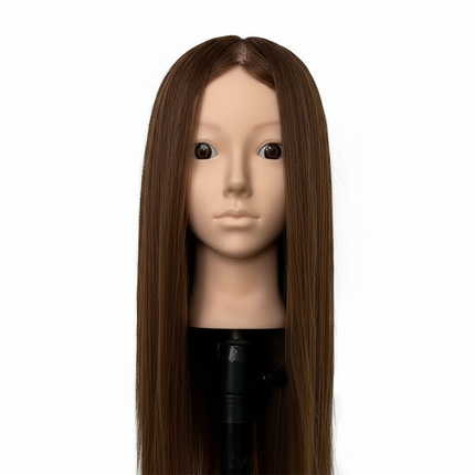 Manikin Head for Braiding Practice with 95% Human Hair | Mannequin Head for Styling, Hairdresser Training & Long Hair Doll Model