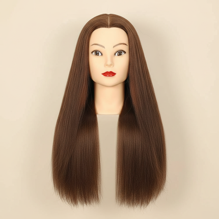 100% Real Human Hair Doll Head For Hairstyle Professional Training Head Kit Mannequin Head Styling To Practice Hot Curl Iron St