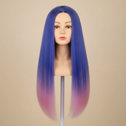 New 70CM Mannequin Heads With Synthetic Hair For Hair Training Styling Solon Hairdresser Dummy Doll Heads For Practice Hairstyle