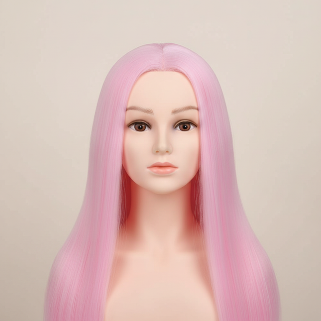 Realistic Female Doll Head Height 19Cm Small Mannequin Head With Makeup For Beginners To Practice Hair Styling With Wig Stand