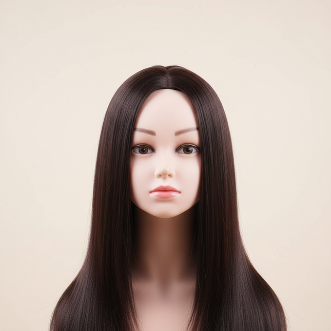 Synthetic Hai Mannequin Head wig Women's Hairdresser Practice Beauty Styling Training Mannequin Head With Clamp Stand Real doll