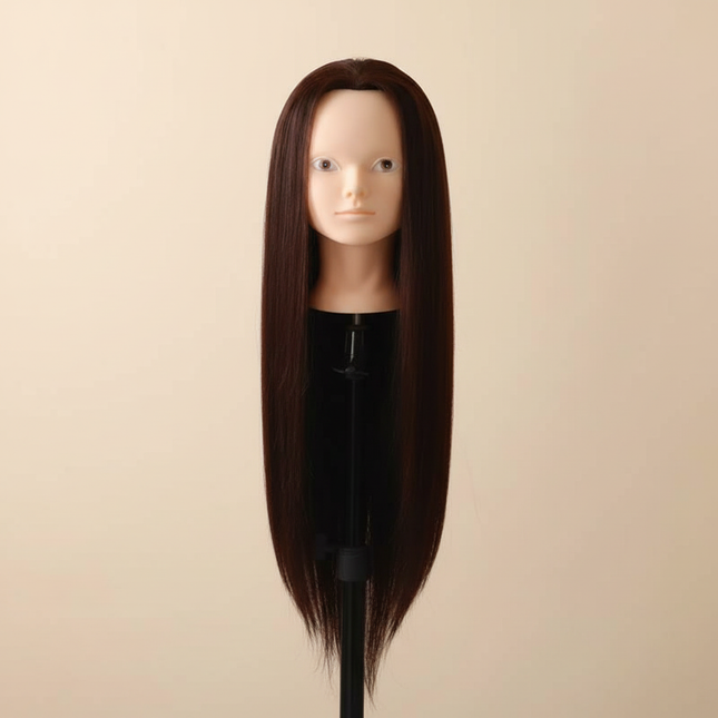 Training Head Kit For Hairstyles Mannequin Head With 100% Synthetic Hair Dressing Head Doll  With Clamp Wig Stand Tripod